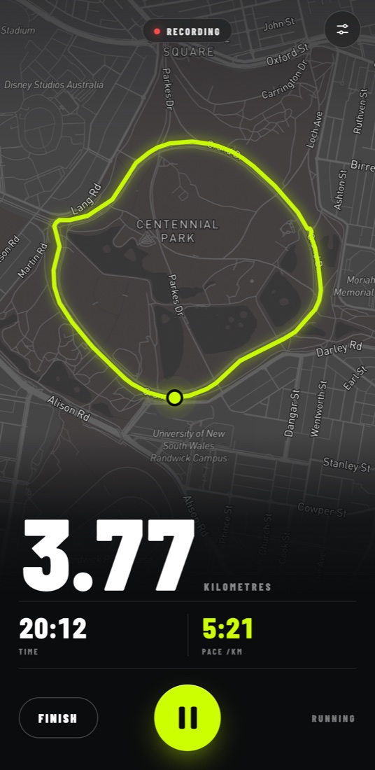 Live run tracking